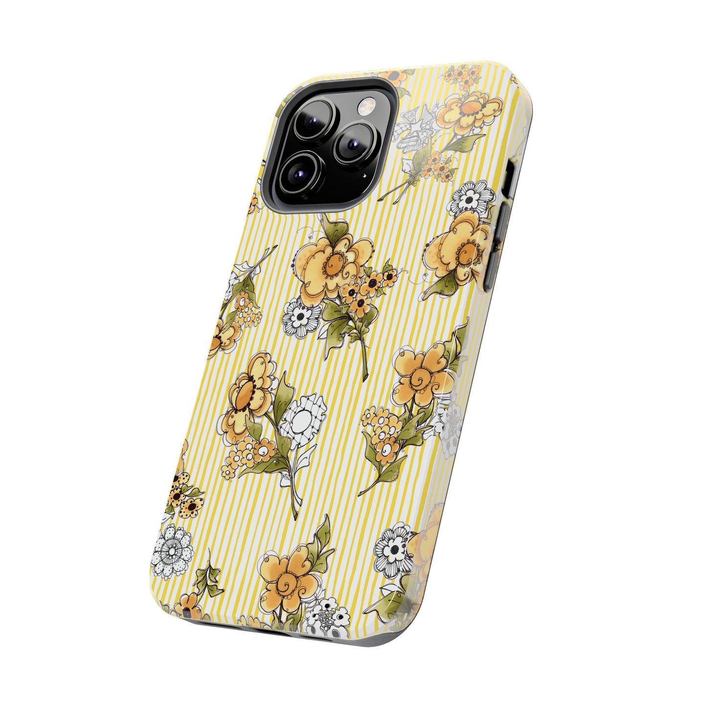 Bee Floral White / Yellow Phone Case