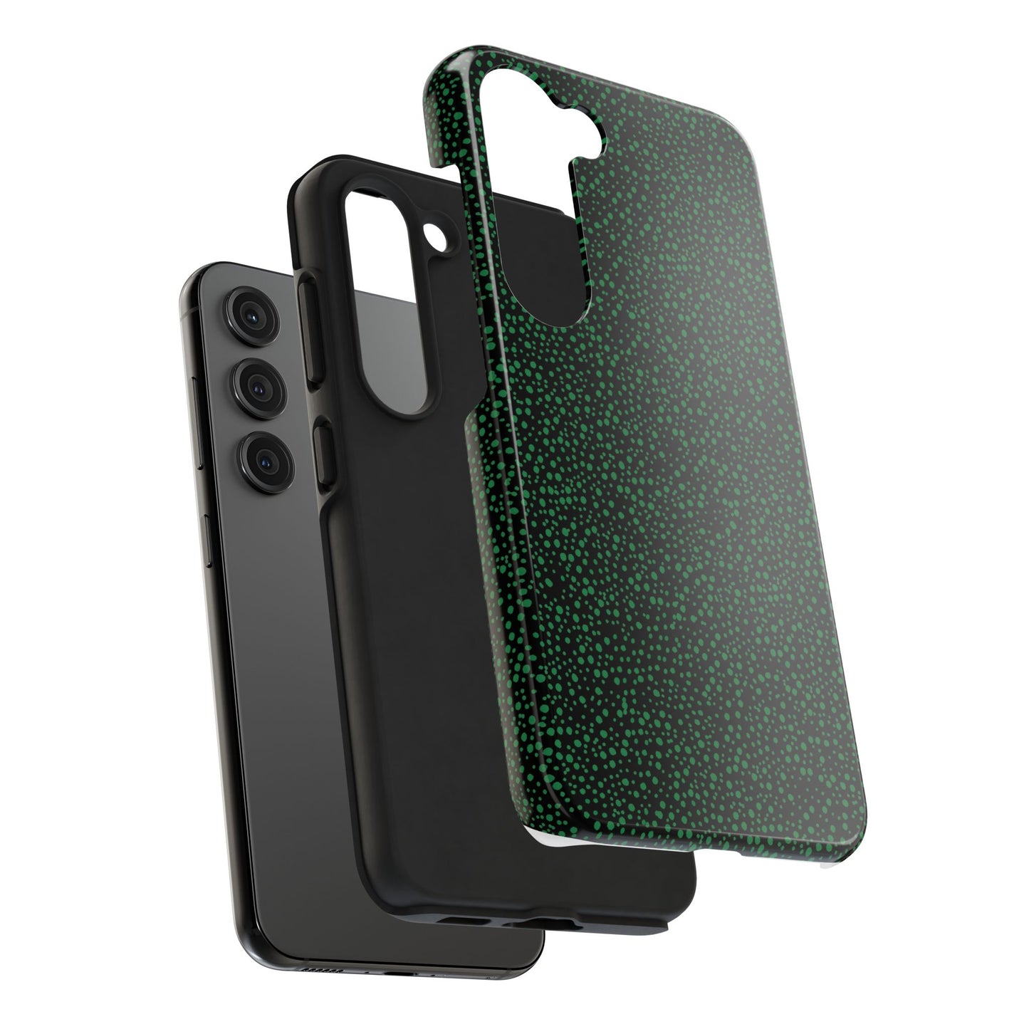 Confetti Black / Green Phone Case