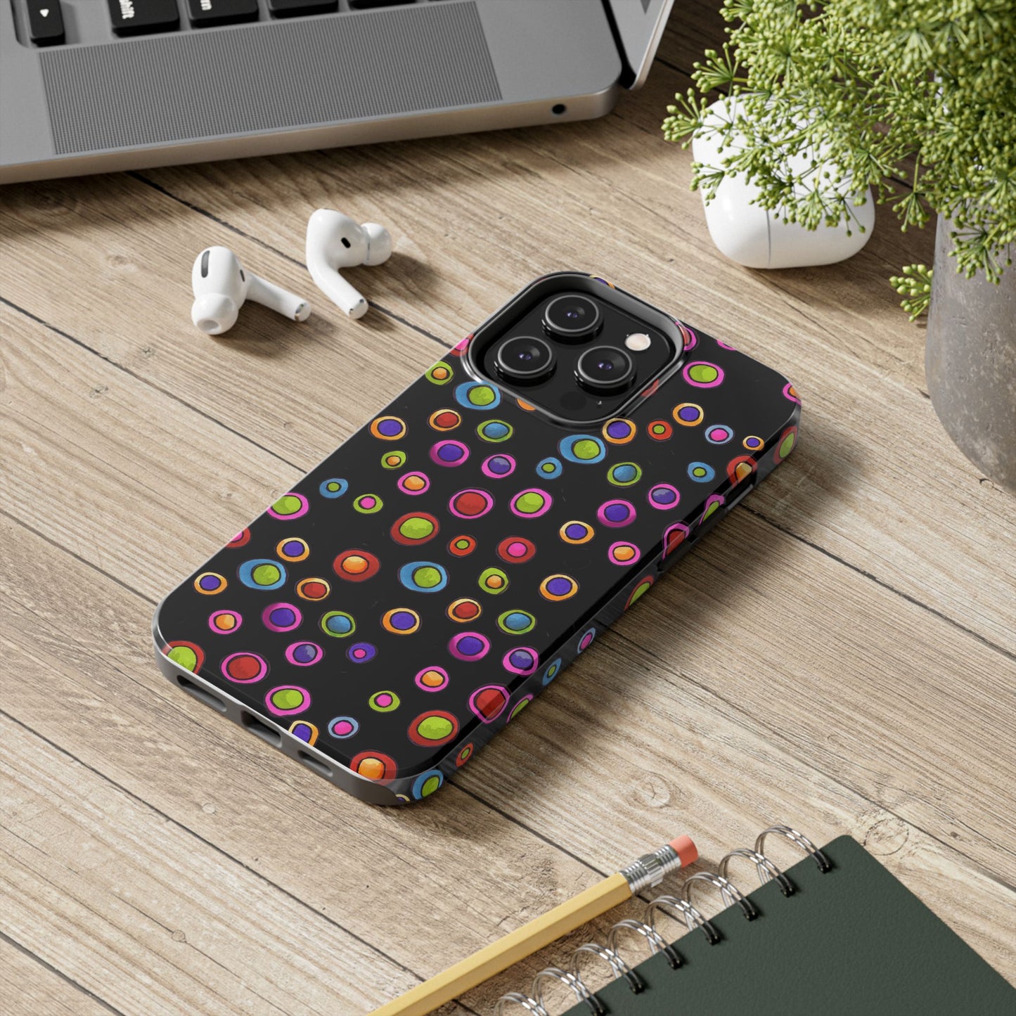 Dopey Dots Black Phone Case