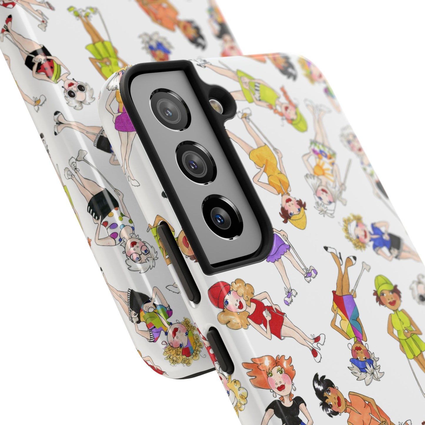 Tossed Golfer Girls White Phone Case