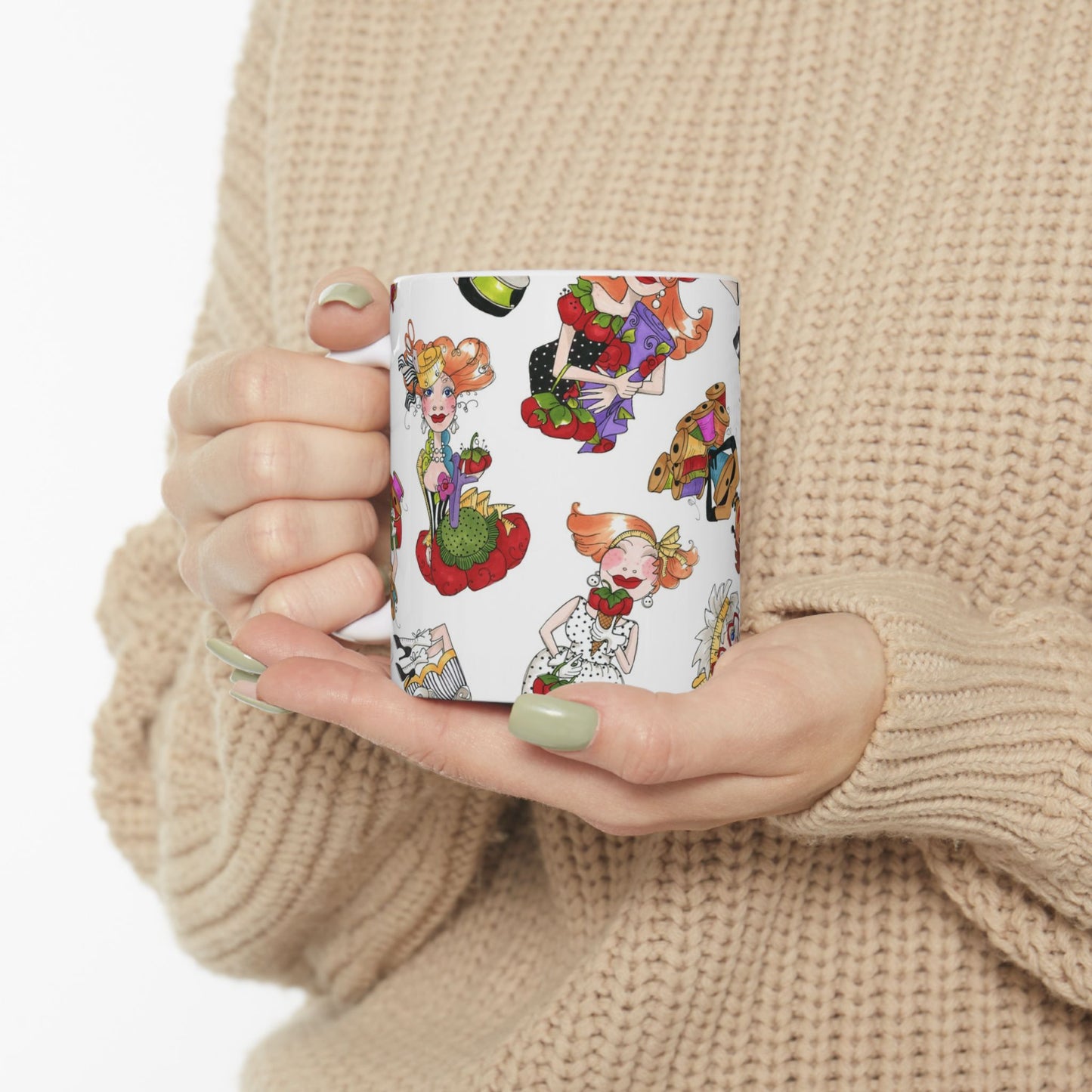 Curious Toss White Cup