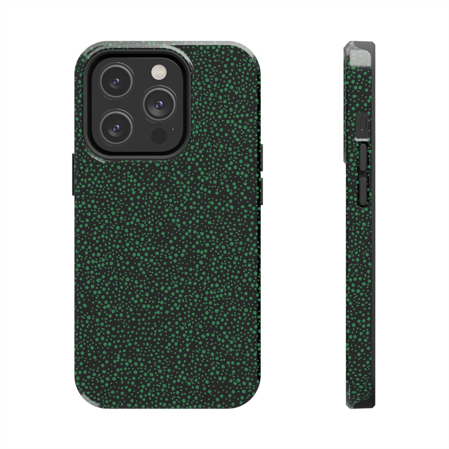 Confetti Black / Green Phone Case