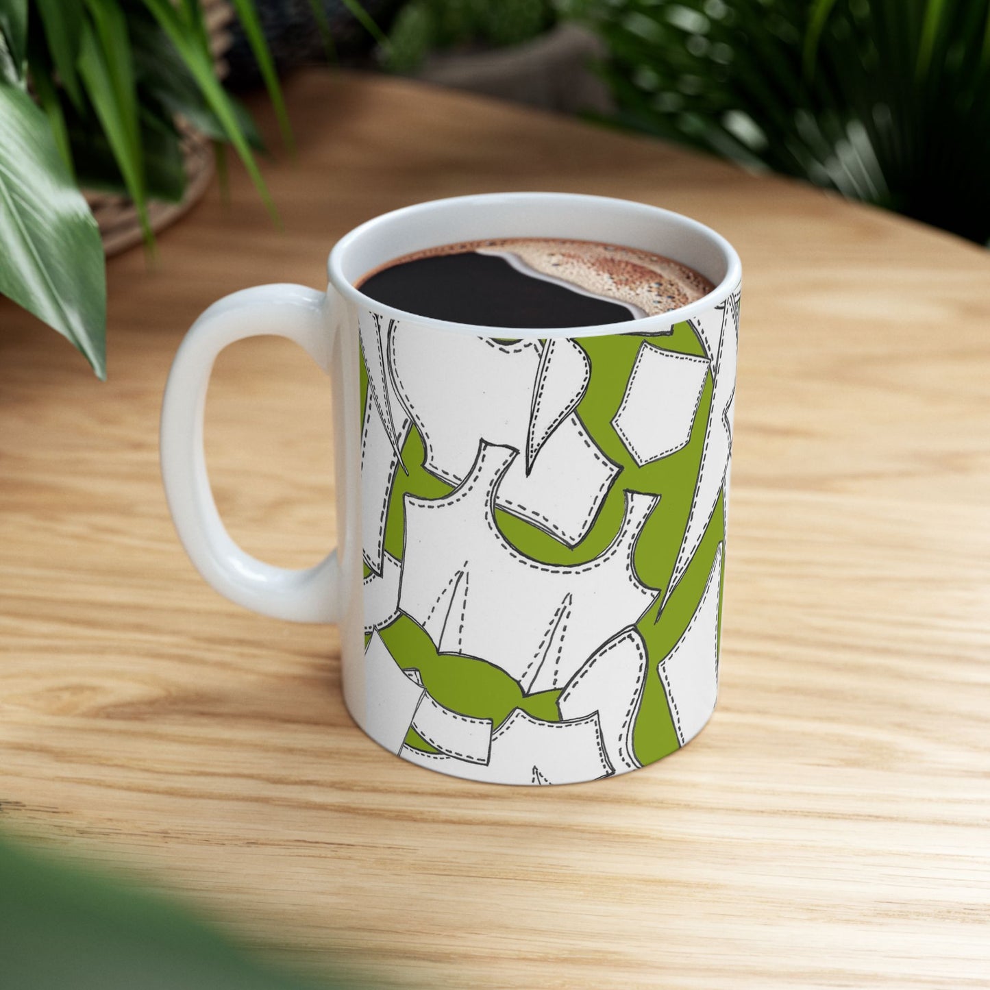 Pattern Pieces Chartreuse Cup