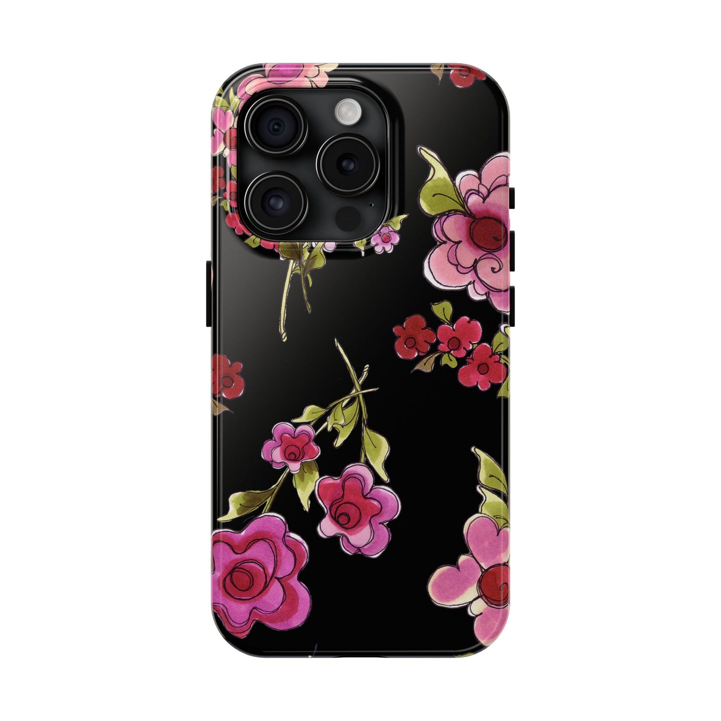 Jumbo Floral Black Phone Case