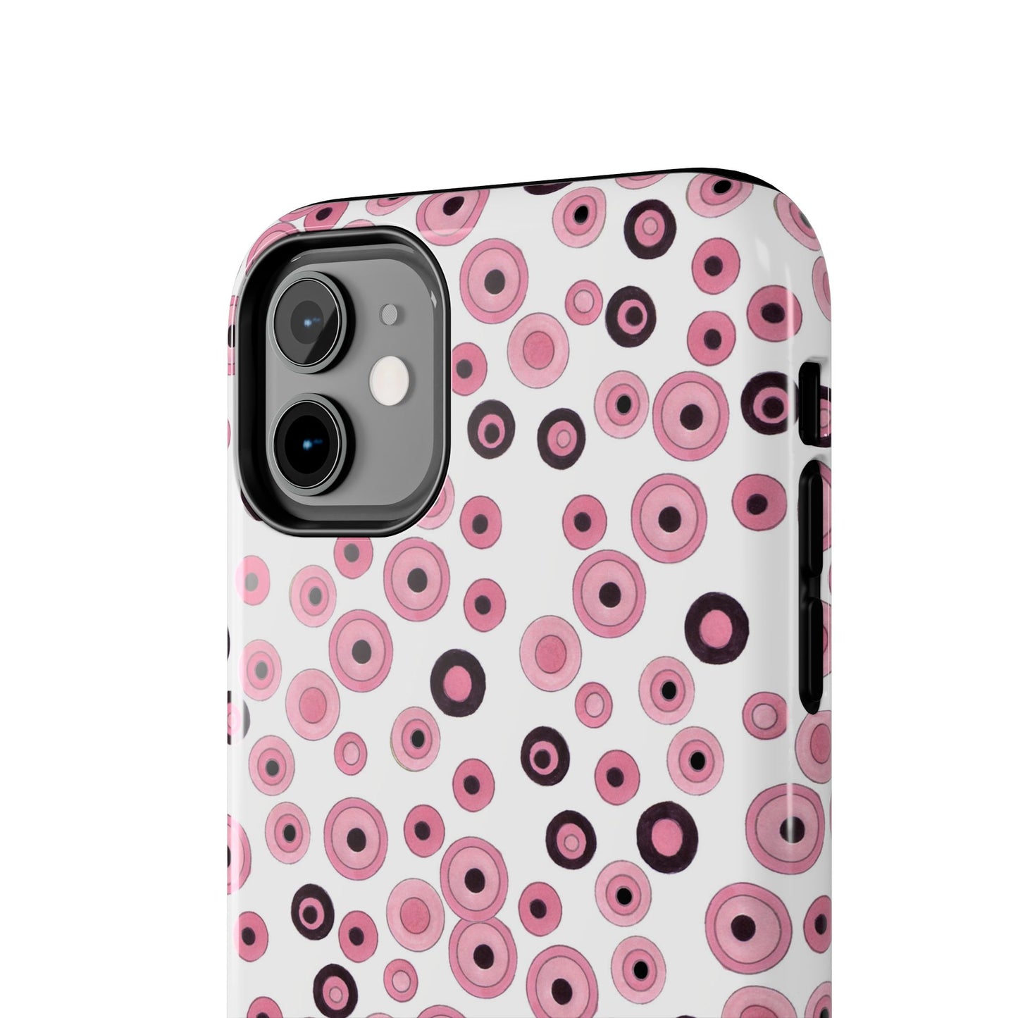 Dots White / Pink Phone Case