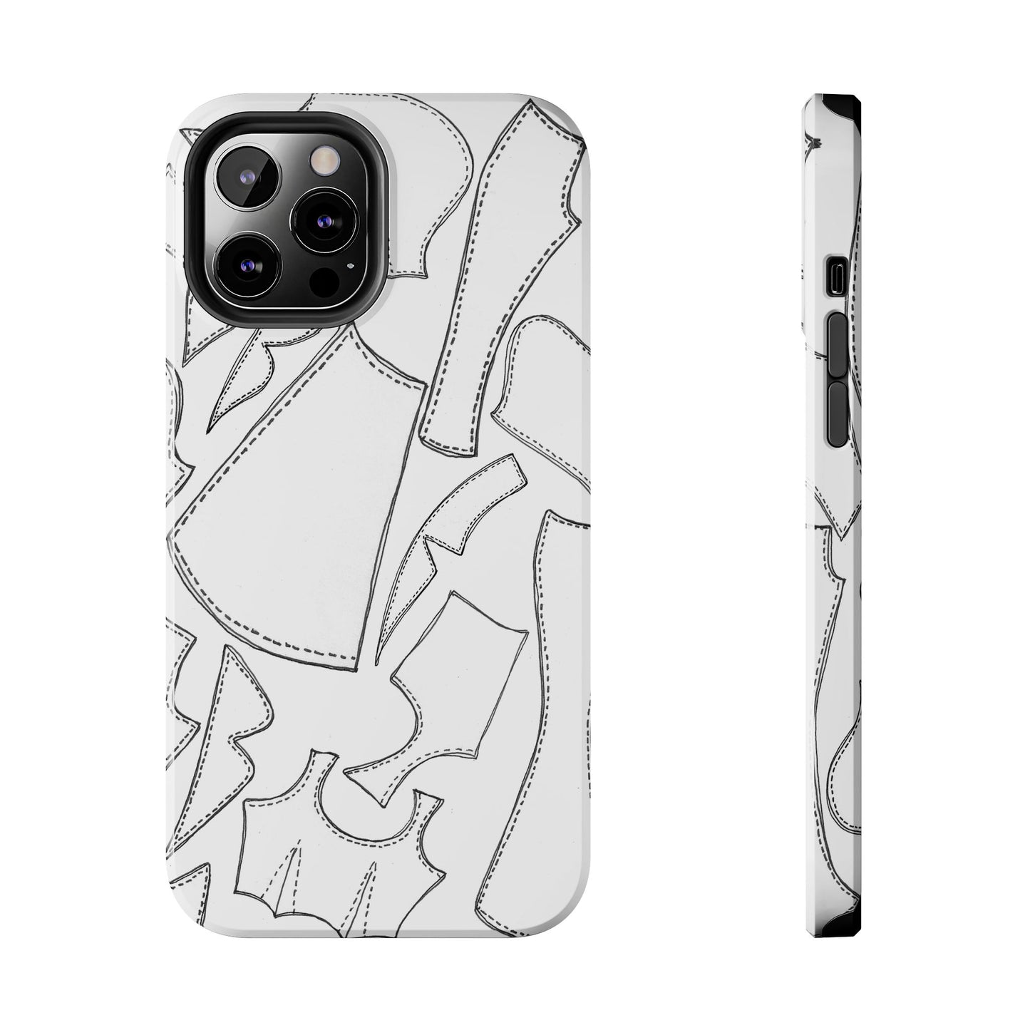 Pattern Pieces White Phone Case