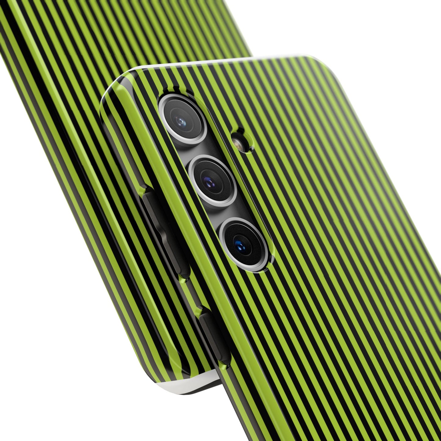 Stripe Green / Black Phone Case