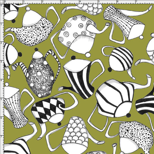 Tea Toss Green Fabric