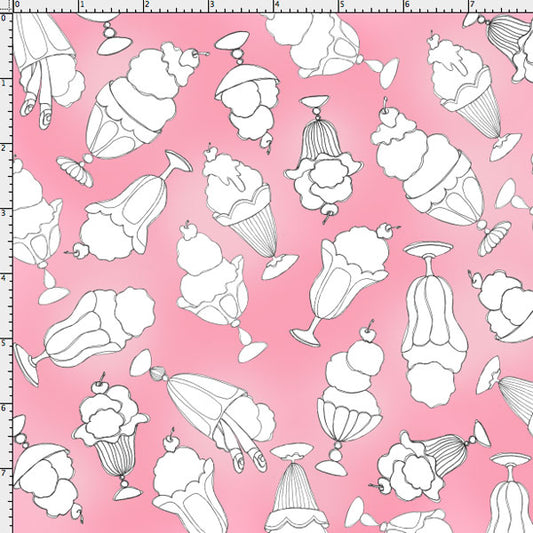 Fountain Yummies Pink Fabric