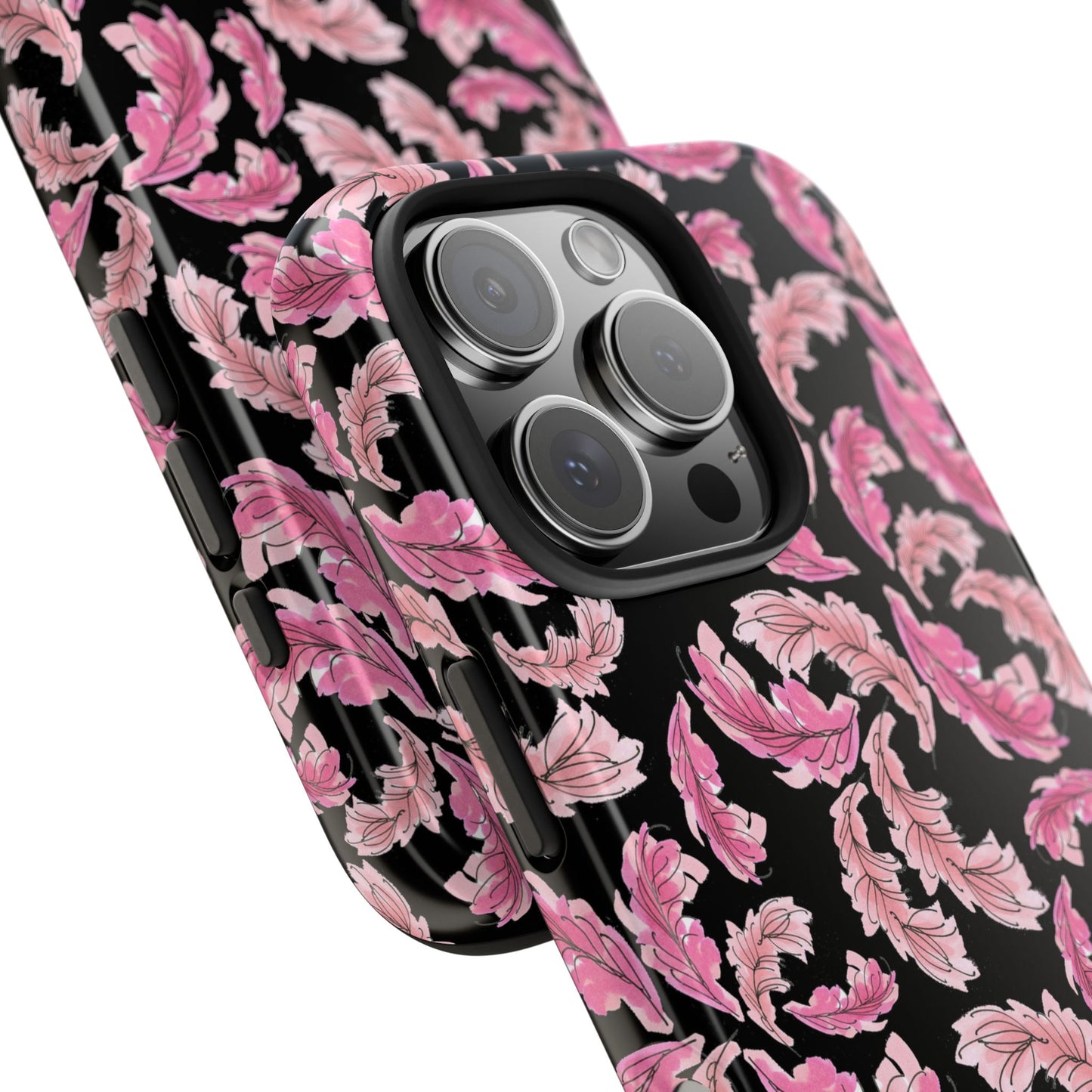 Flam Feathers Black Phone Case