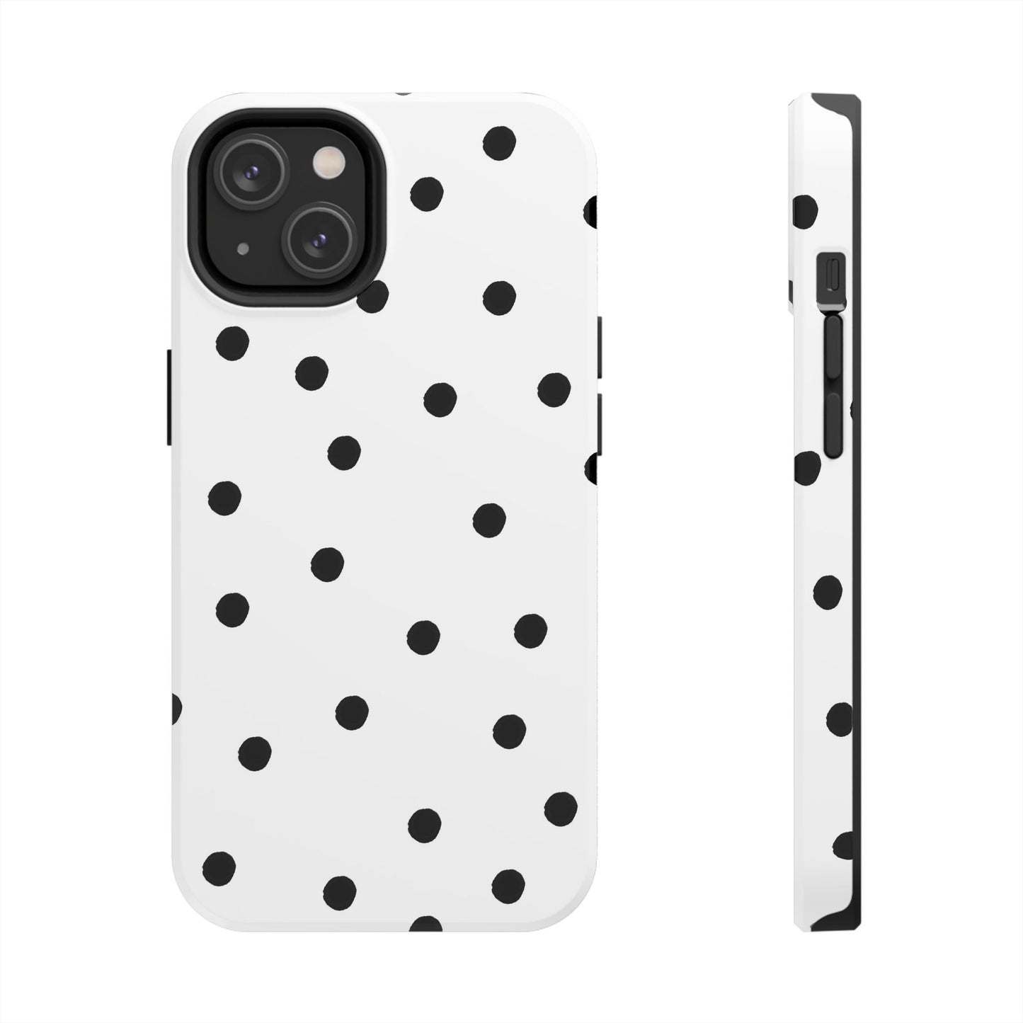 Space Dots White / Black Phone Case