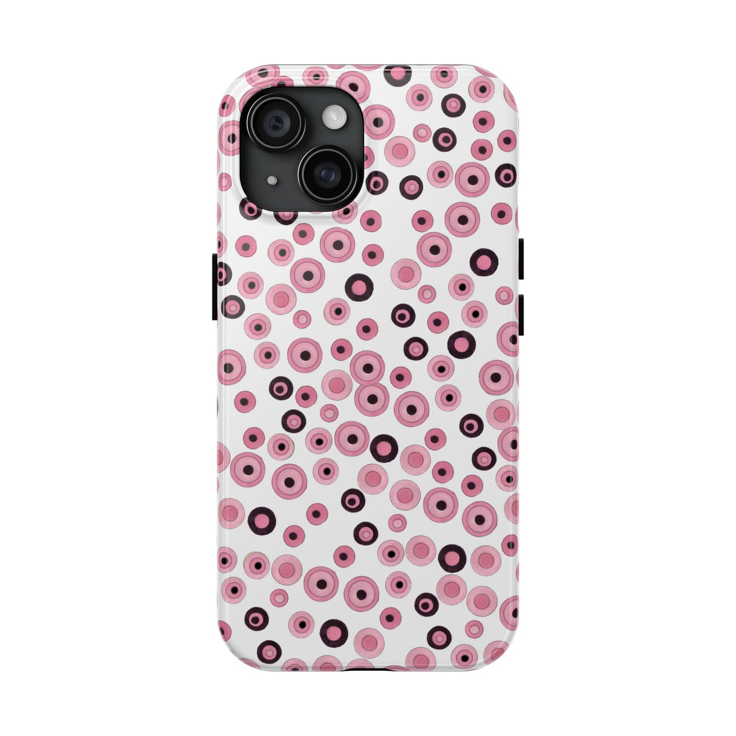 Dots White / Pink Phone Case