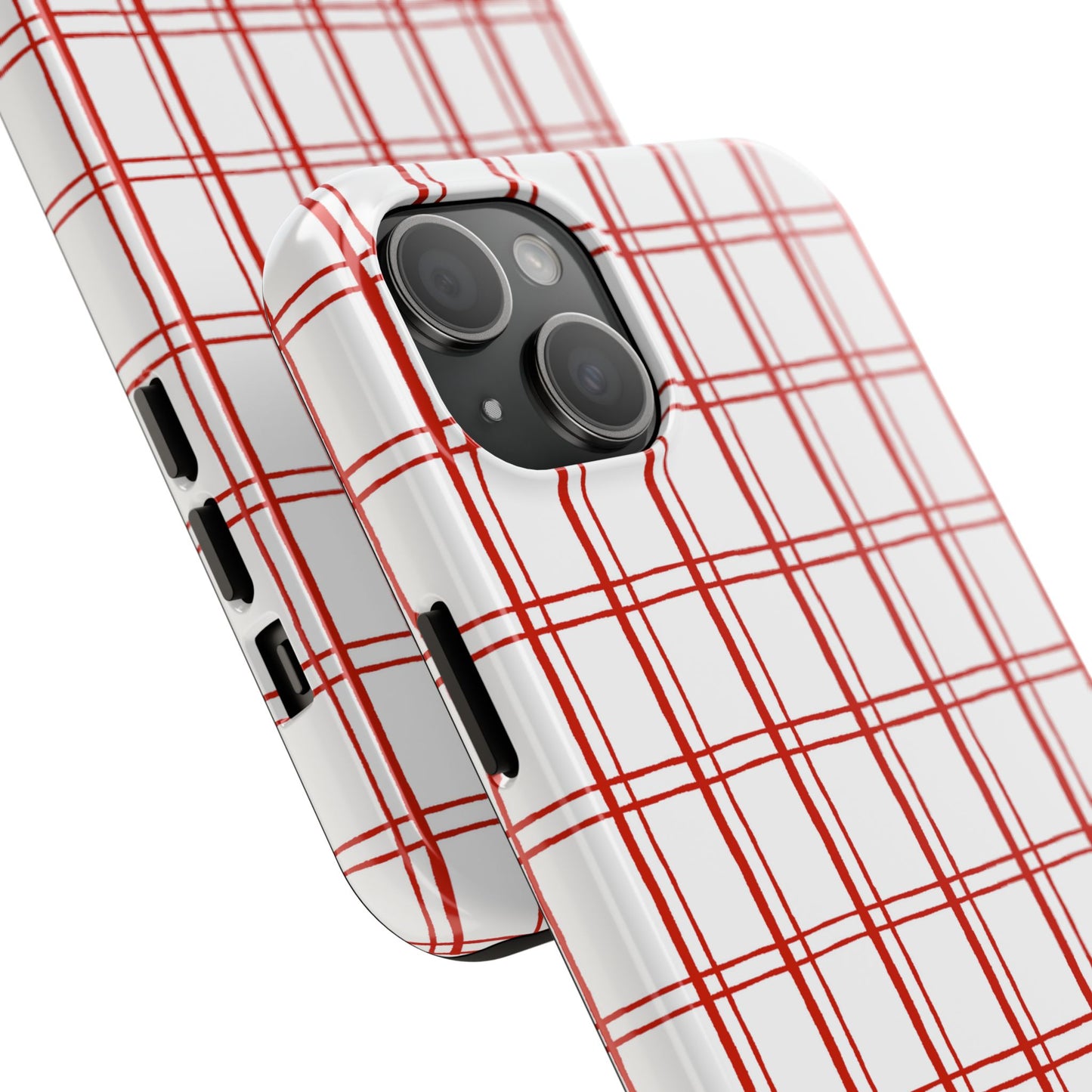 Little Plaid White / Red Phone Case