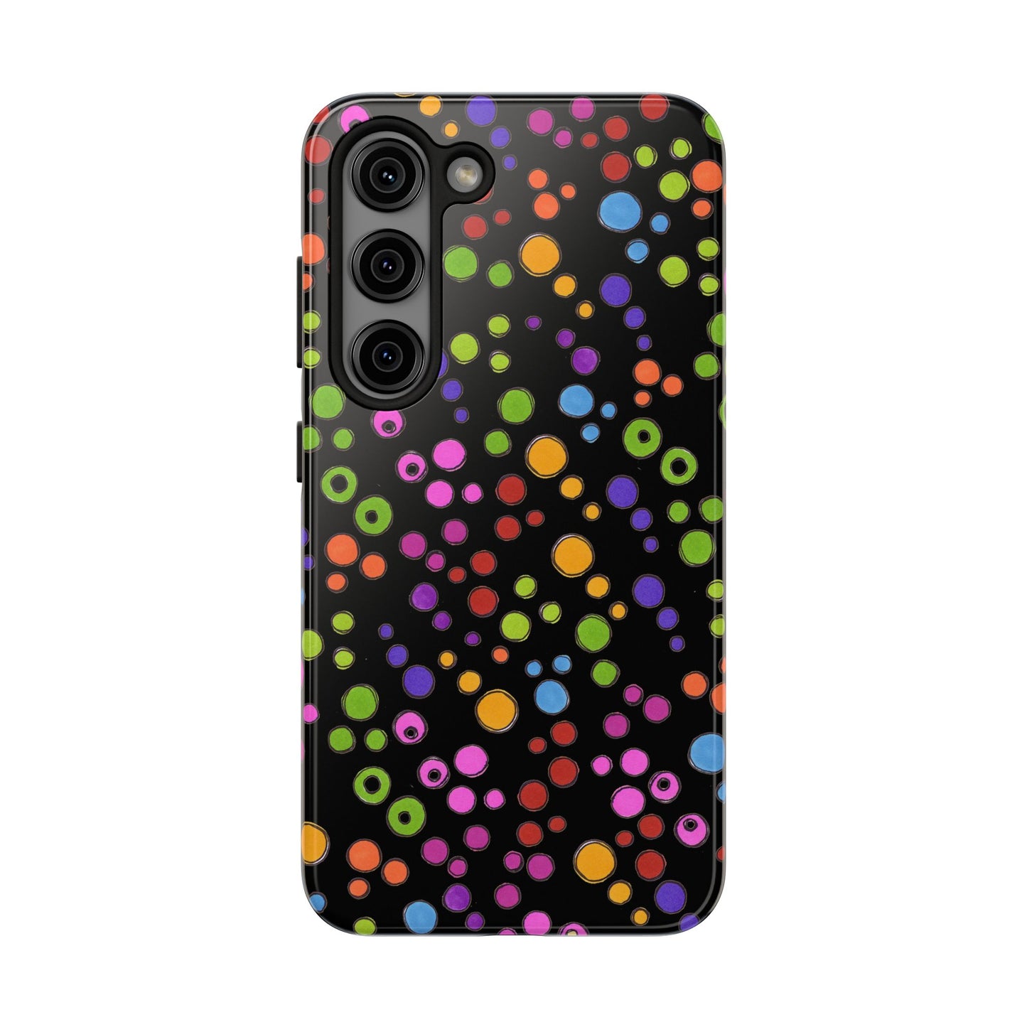 Dog Dots Black / Multi Phone Case