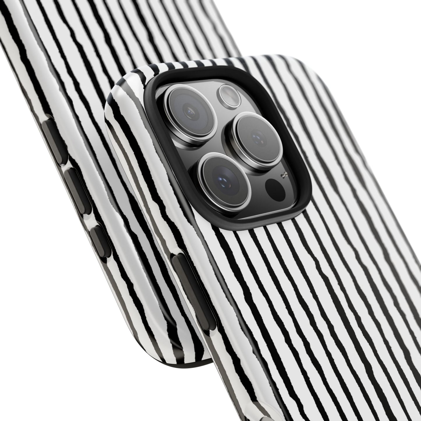 Sorta Stripe White / Black Phone Case
