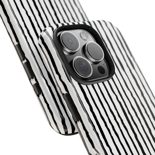 Sorta Stripe White / Black Phone Case