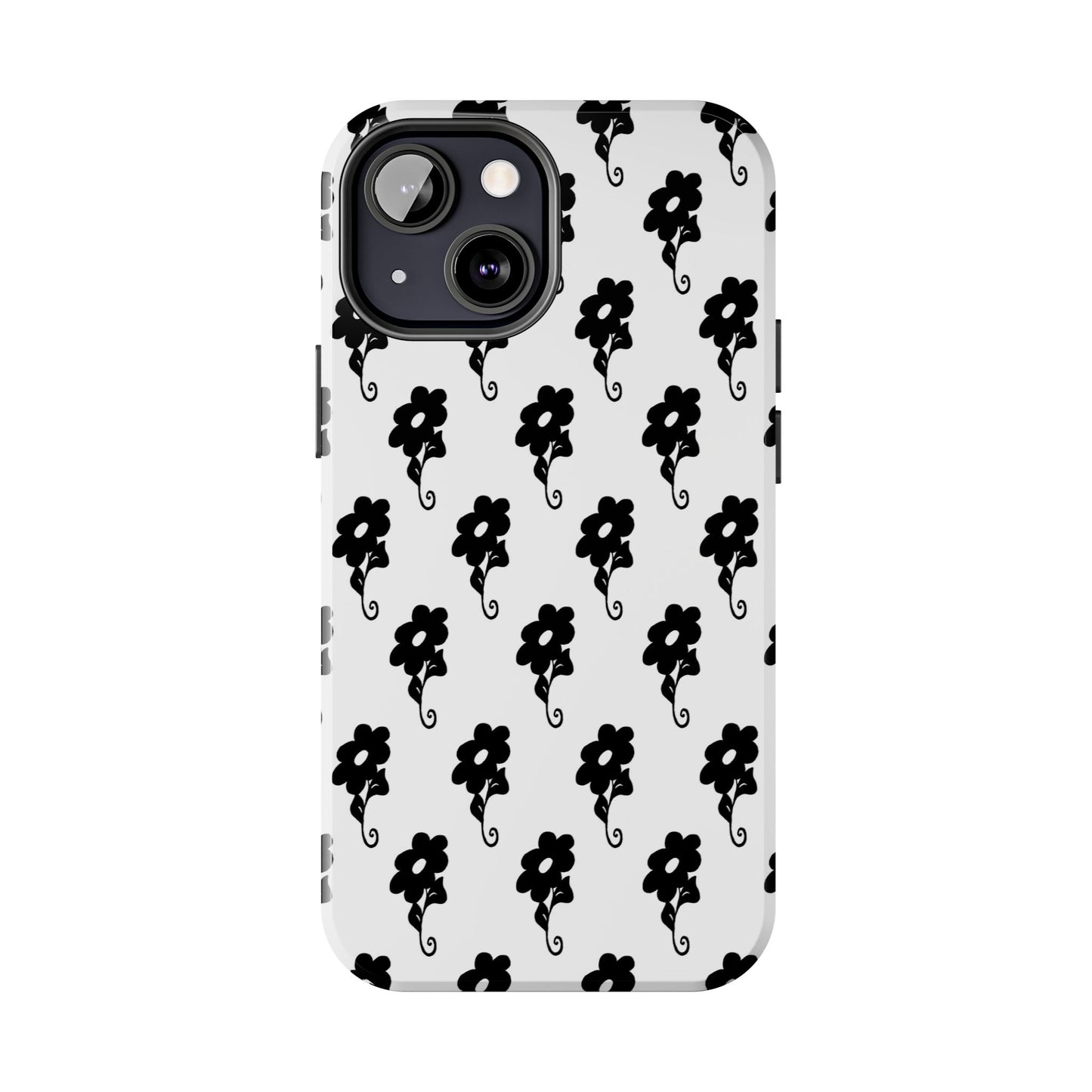 Flowers White / Black Phone Case