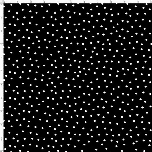 Dinky Dots Black / White Fabric