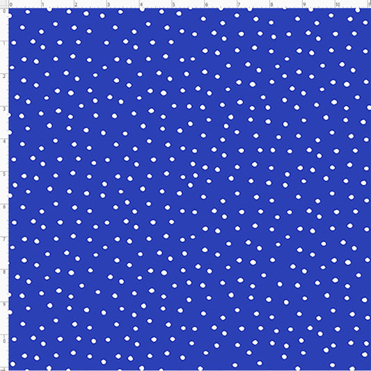 Dinky Dots Blue / White Fabric