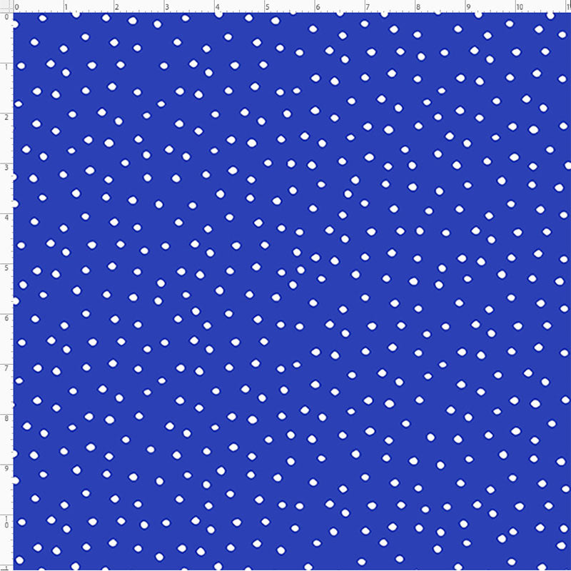 Dinky Dots Blue / White Fabric