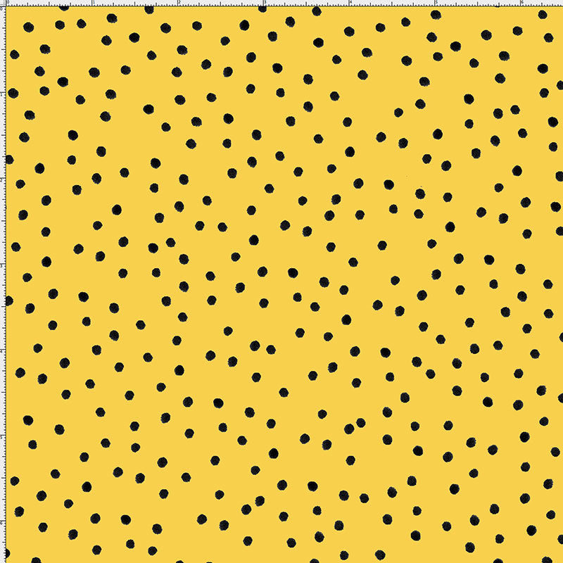 Dinky Dots Yellow / Black Fabric