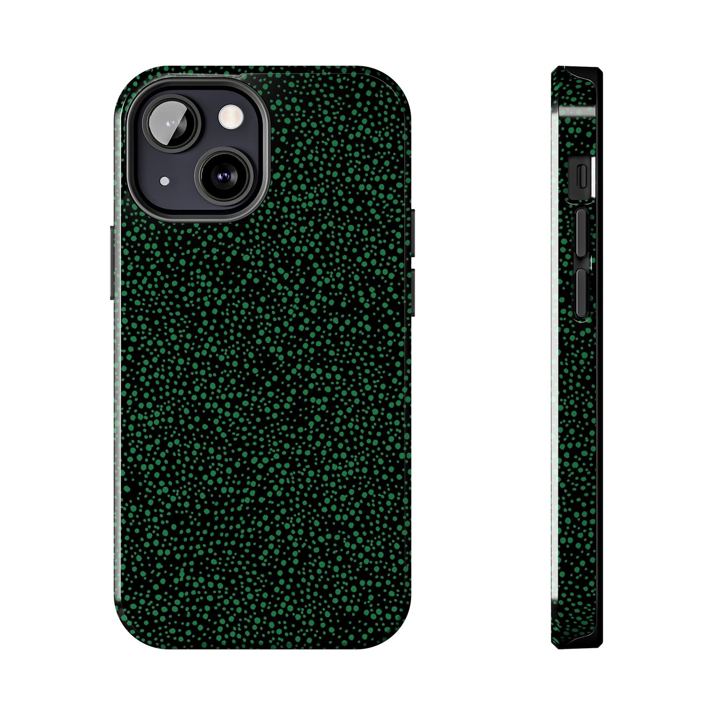 Confetti Black / Green Phone Case