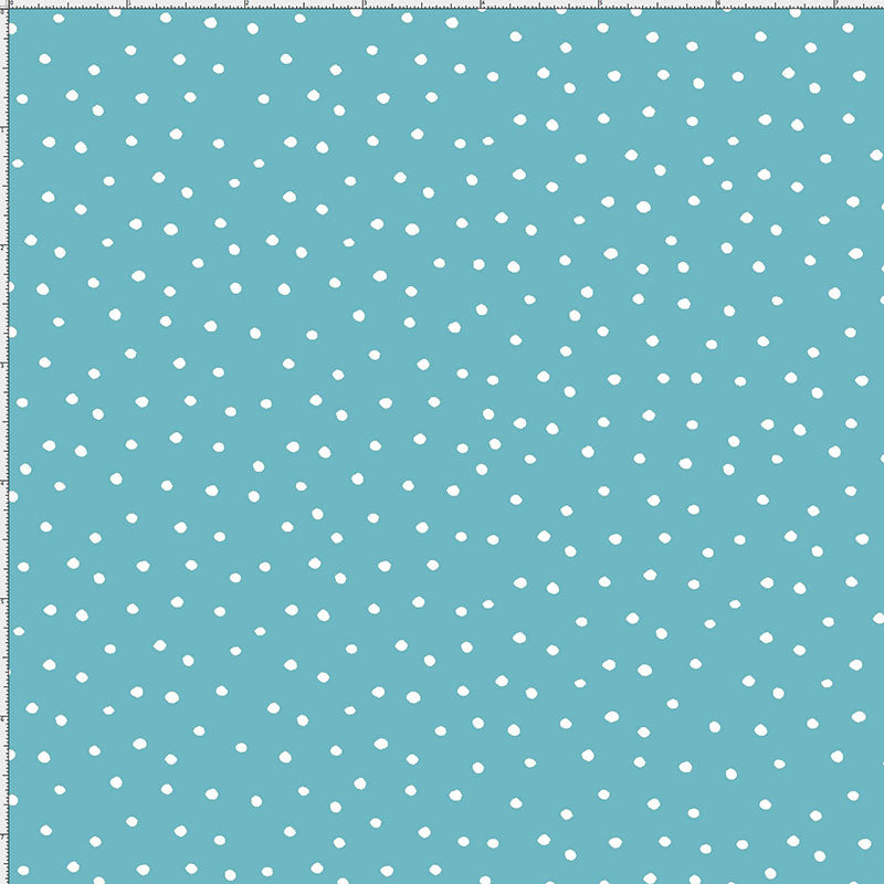 Dinky Dots Turquoise / White Fabric