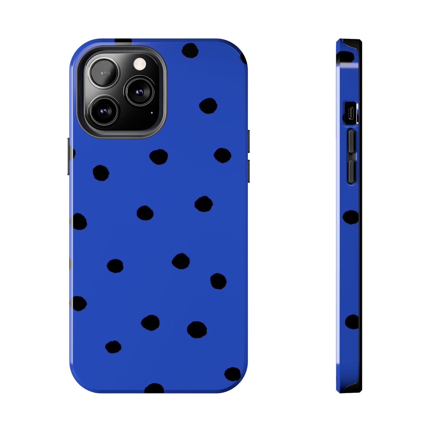 Dinky Dots Blue / Black Phone Case