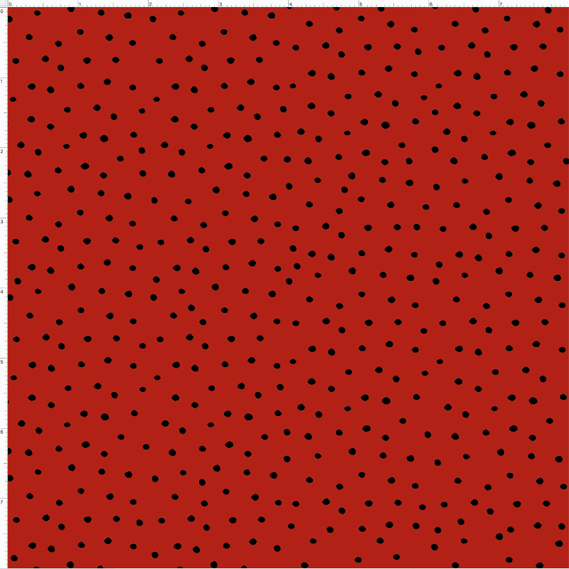 Dinky Dots Red / Black Fabric