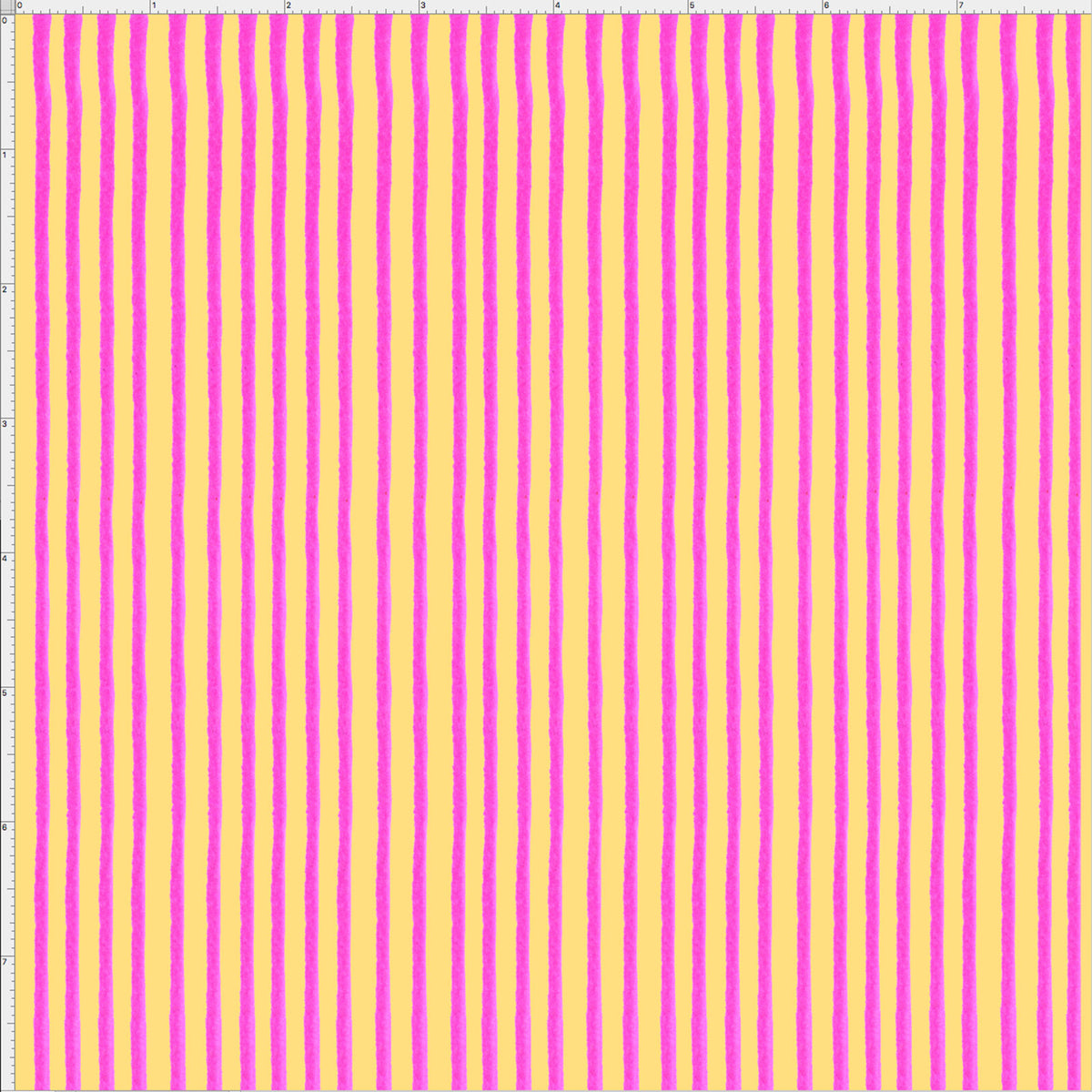 Quirky Bias Stripe Yellow / Pink Fabric