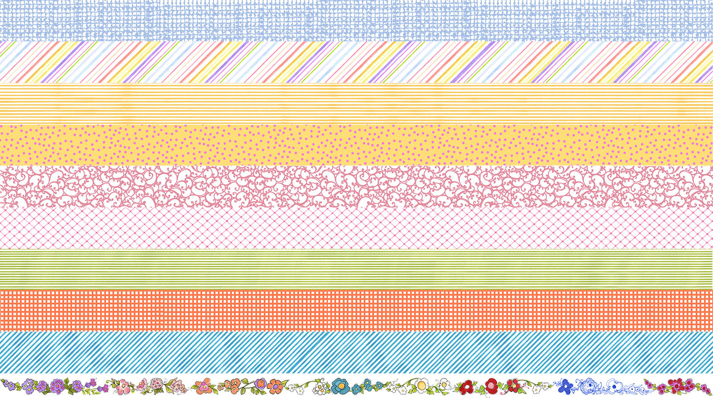 Medley Joy Journey Strip Fabric Panel