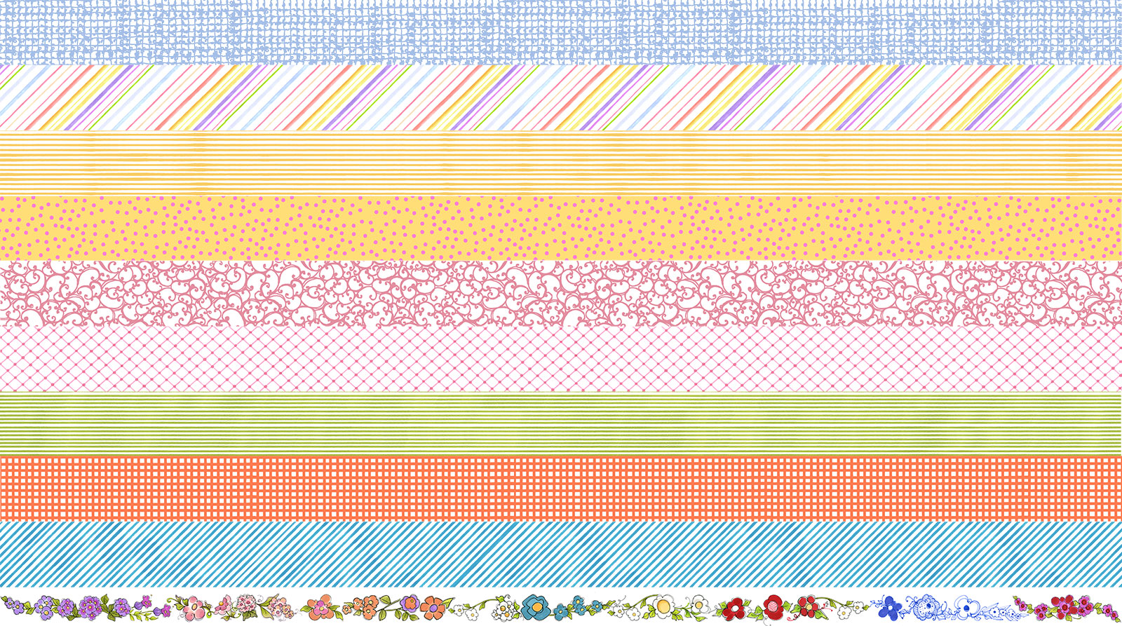Medley Joy Journey Strip Fabric Panel
