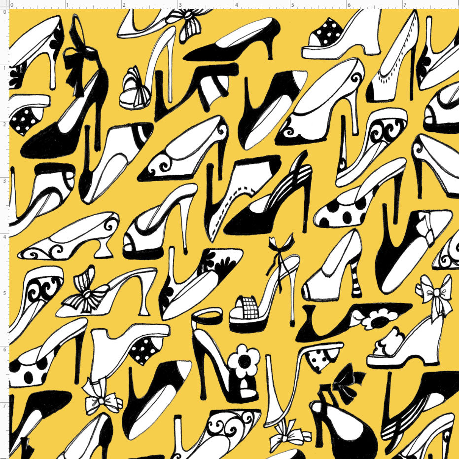 Shoe Sale Yellow Fabric