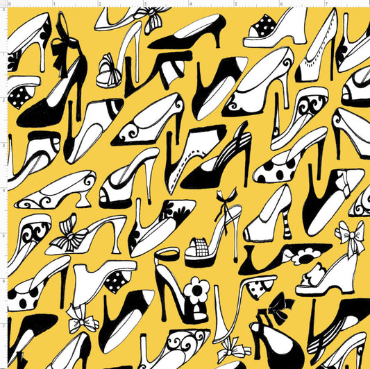 Shoe Sale Yellow Fabric