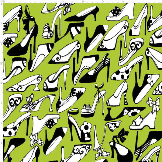 Shoe Sale Green Fabric