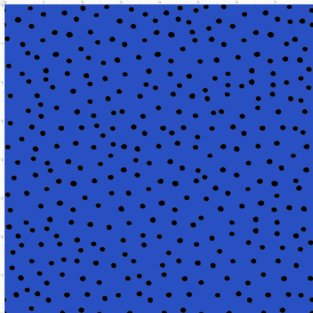 Dinky Dots Royal / Black Fabric