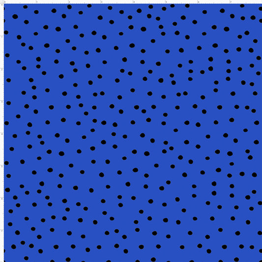 Dinky Dots Royal / Black Fabric