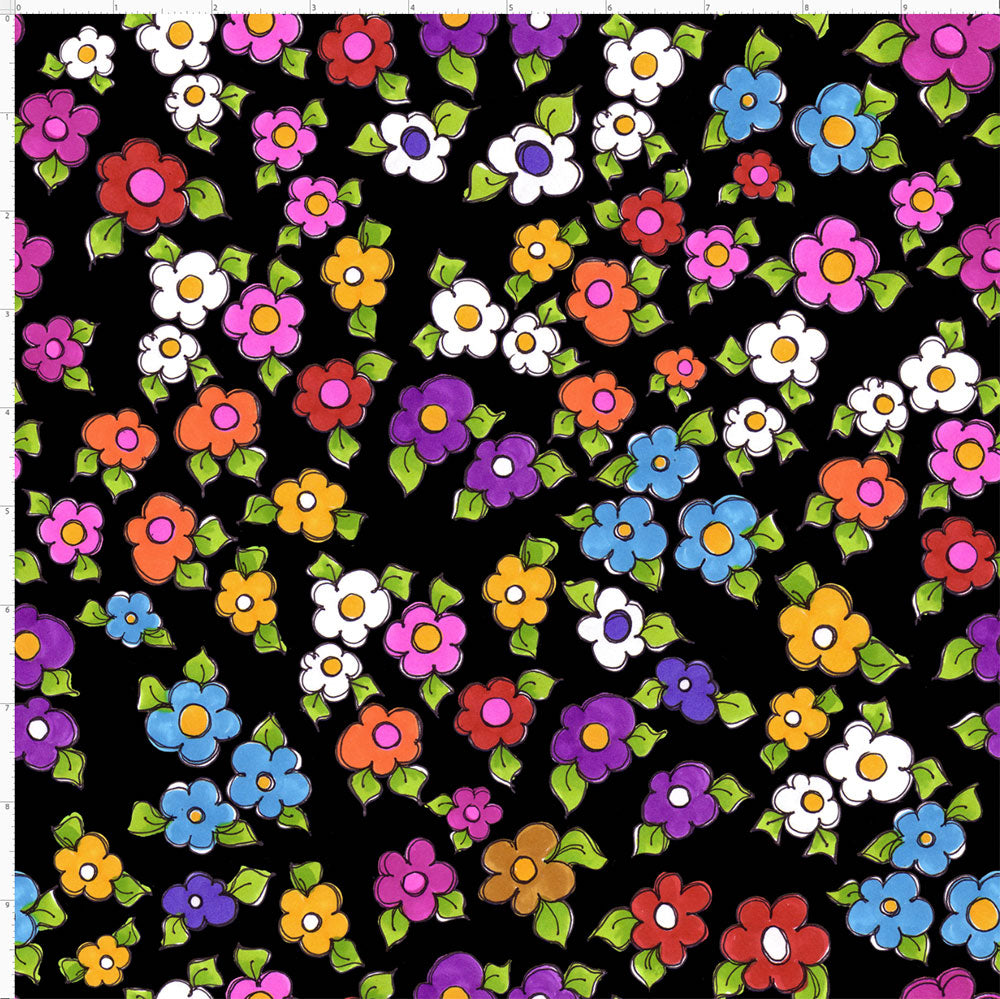 Doggie Daisies Multi Fabric