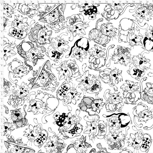 Sophistikitties White / Black Fabric