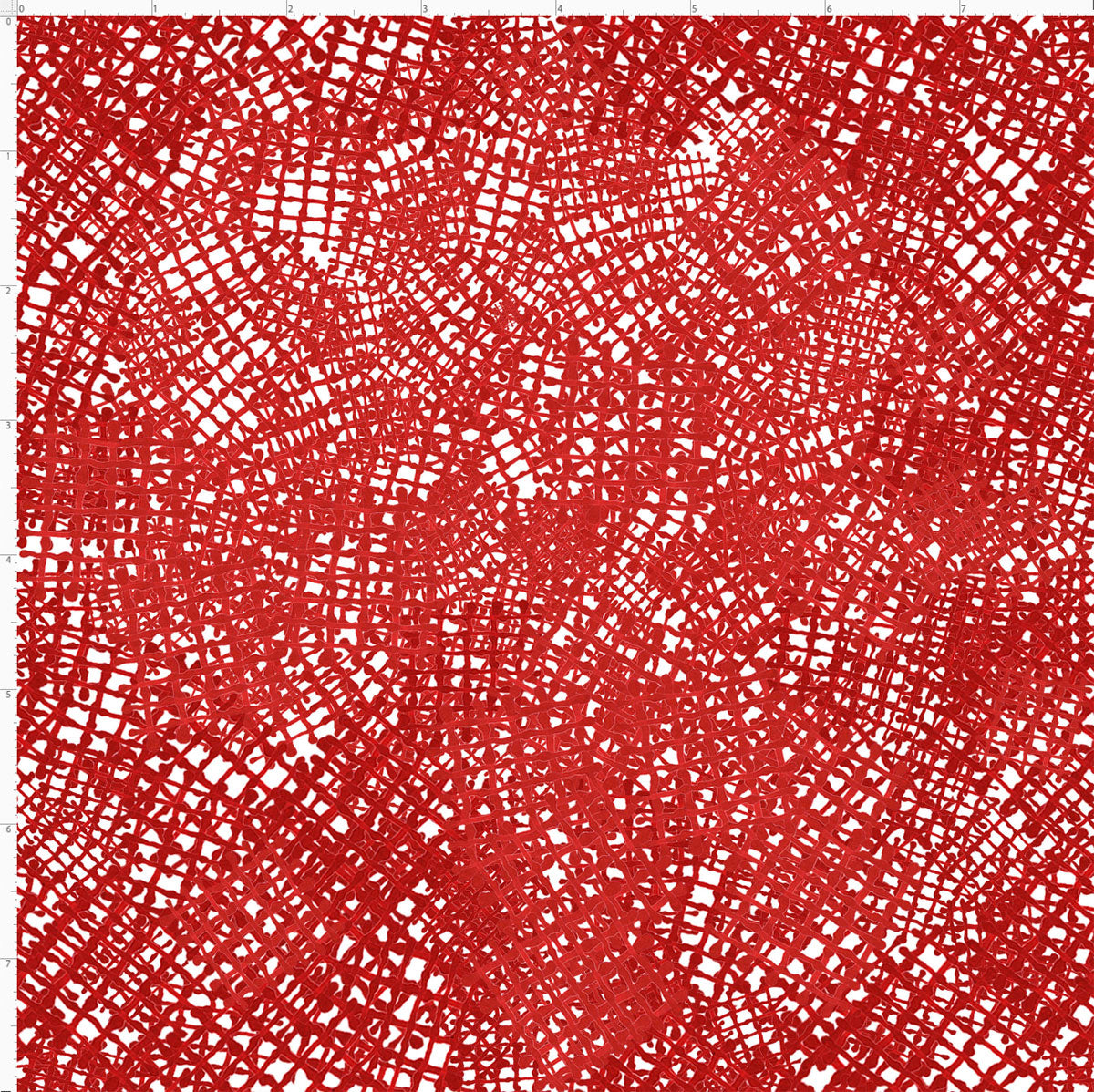 Trellis Red / White Fabric