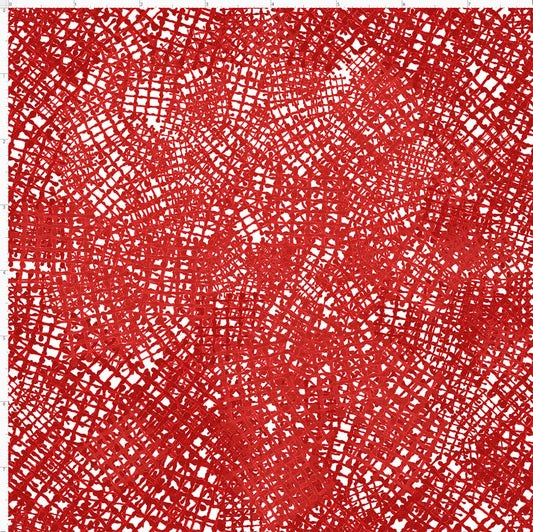 Trellis Red / White Fabric