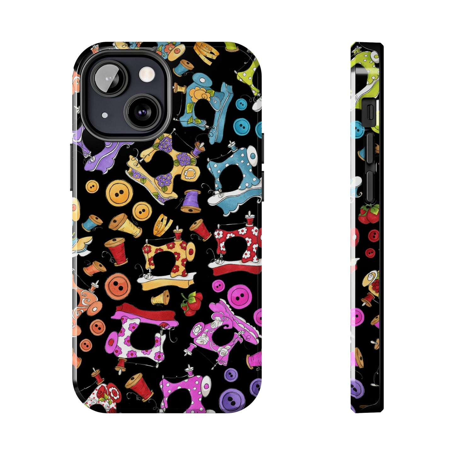 Sew Assorted Black Phone Case