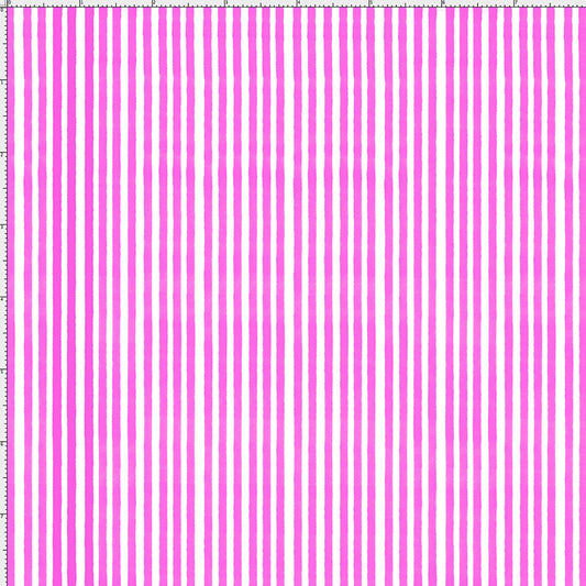 Lazy Stripe Cerise / White Fabric