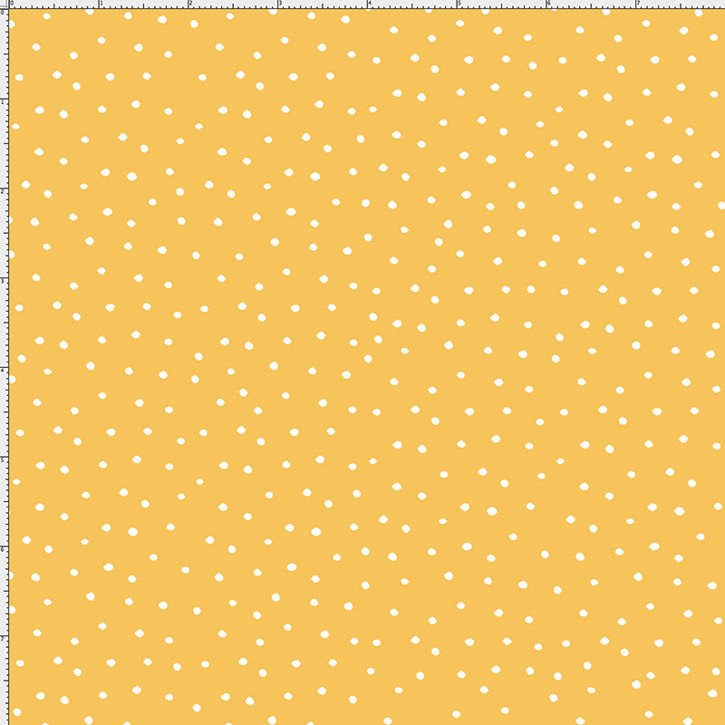 Dinky Dots Yellow / White Fabric