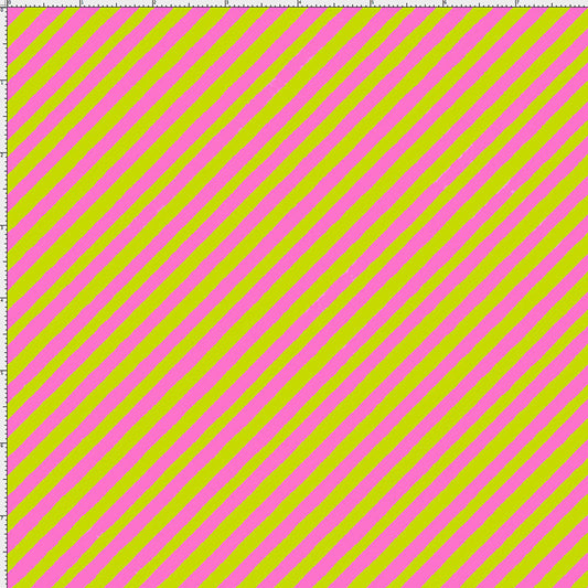 Bias Stripe Bold Green / Pink Fabric