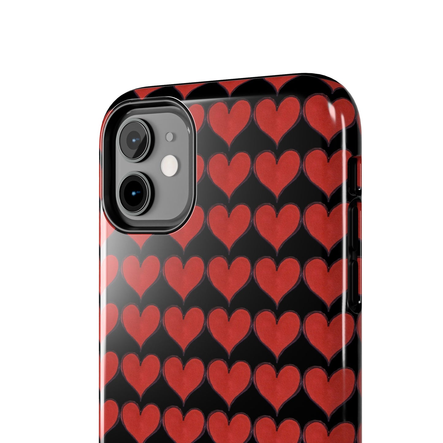 Heartbeats Black / Red Phone Case