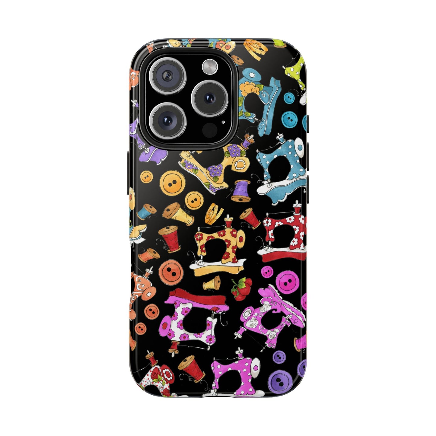 Sew Assorted Black Phone Case