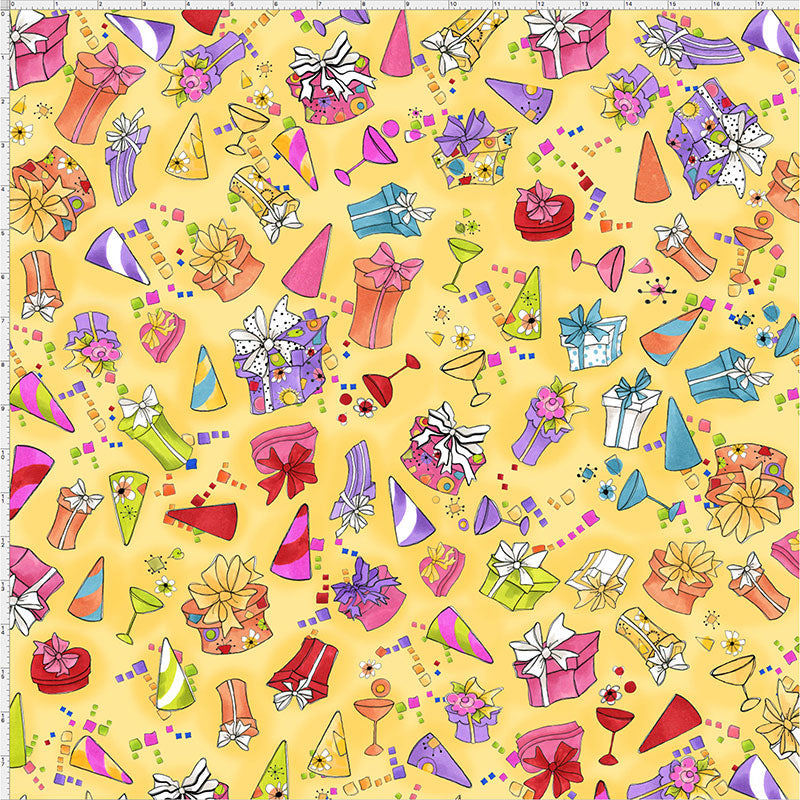 Party Toss Yellow Fabric