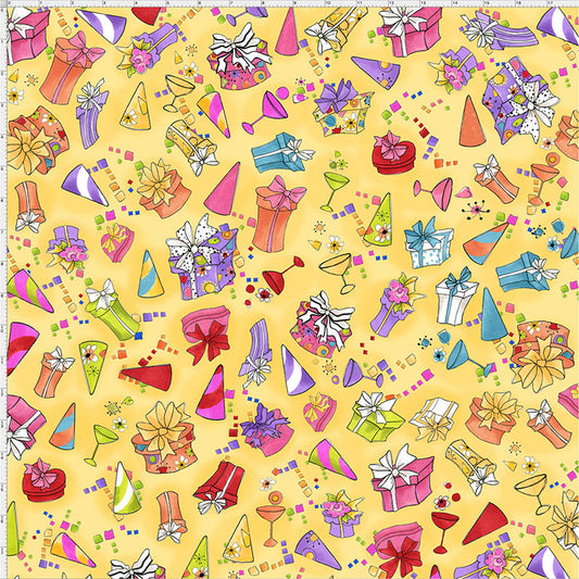 Party Toss Yellow Fabric