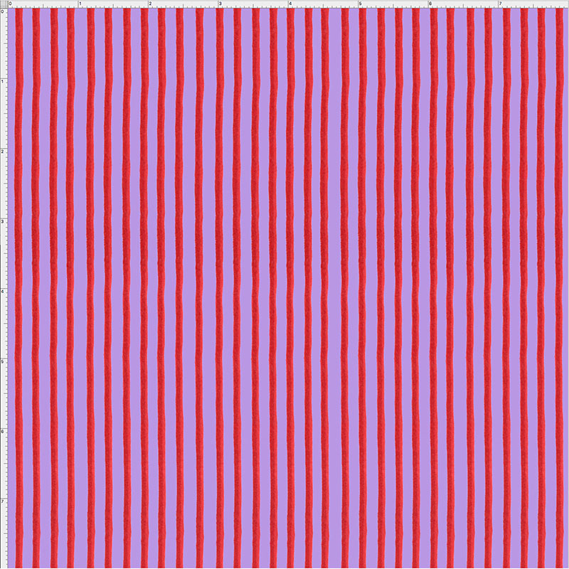 Party Stripe Purple / Red Fabric